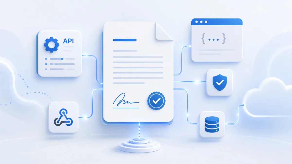Integrações de assinatura eletrônica e API REST do Aprendiz Pro